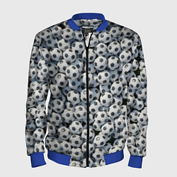 Бомбер мужской Узор с мячиками, цвет: 3D-синий