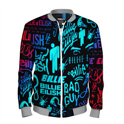Бомбер мужской Billie Eilish neon pattern, цвет: 3D-меланж