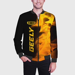 Бомбер мужской Geely - gold gradient: по-вертикали, цвет: 3D-черный — фото 2