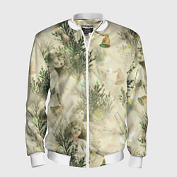 Мужской бомбер Рождественский декор - рисунки ангелов