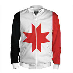 Бомбер мужской Флаг Удмуртии, цвет: 3D-белый