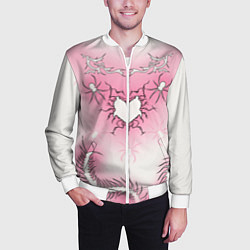 Бомбер мужской Сердце сколопендры, цвет: 3D-белый — фото 2