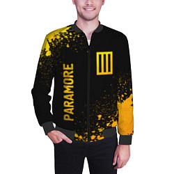 Бомбер мужской Paramore - gold gradient вертикально, цвет: 3D-черный — фото 2