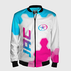 Бомбер мужской JAC neon gradient style вертикально, цвет: 3D-черный