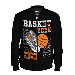 Бомбер мужской Basketball New York, цвет: 3D-черный