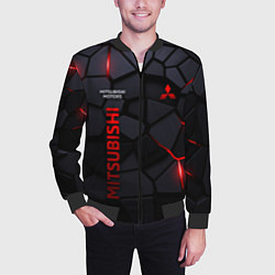 Бомбер мужской Mitsubishi - плиты с эффектом свечения, цвет: 3D-черный — фото 2