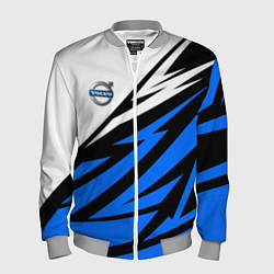 Бомбер мужской Volvo - white and blue, цвет: 3D-меланж