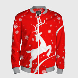 Бомбер мужской Christmas deer, цвет: 3D-меланж