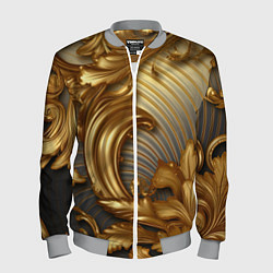 Мужской бомбер Золотая текстура и абстракции