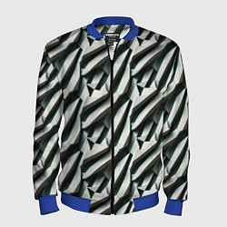 Бомбер мужской Вертикальные полосы, цвет: 3D-синий