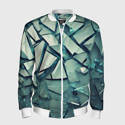 Бомбер мужской Битое стекло текстура, цвет: 3D-белый