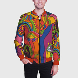 Бомбер мужской Психоделика и третий глаз, цвет: 3D-красный — фото 2