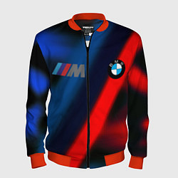 Бомбер мужской BMW sport абстракция, цвет: 3D-красный
