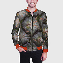 Бомбер мужской Поверхность ананаса, цвет: 3D-красный — фото 2