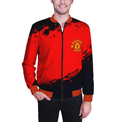 Бомбер мужской Manchester United colors sport, цвет: 3D-красный — фото 2