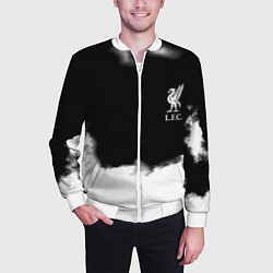 Бомбер мужской Liverpool текстура, цвет: 3D-белый — фото 2