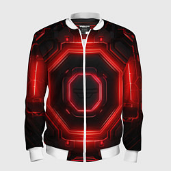 Мужской бомбер Nvidia style black and red neon