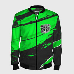 Бомбер мужской Bayer 04 sport green, цвет: 3D-черный