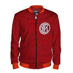 Бомбер мужской Inter отпечатки, цвет: 3D-красный