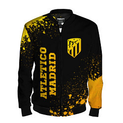 Бомбер мужской Atletico Madrid - gold gradient вертикально, цвет: 3D-черный