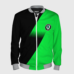Мужской бомбер Skoda green line geometry