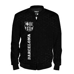 Бомбер мужской Barcelona sport на темном фоне по-вертикали, цвет: 3D-черный