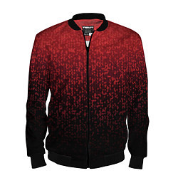 Бомбер мужской Градиент мозаика красно-чёрный, цвет: 3D-черный