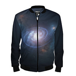 Бомбер мужской Спиральная галактика, цвет: 3D-черный