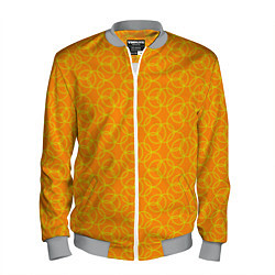 Бомбер мужской Паттерн из окружностей оранжевый, цвет: 3D-меланж