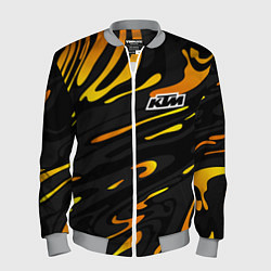 Бомбер мужской KTM - orange liquid, цвет: 3D-меланж
