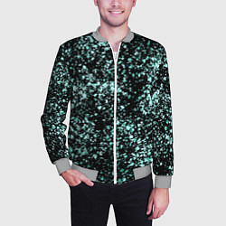 Бомбер мужской Чёрный с напылением голубого цвета абстракция, цвет: 3D-меланж — фото 2