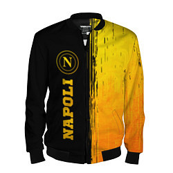 Бомбер мужской Napoli - gold gradient по-вертикали, цвет: 3D-черный