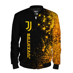 Бомбер мужской Juventus - gold gradient по-вертикали, цвет: 3D-черный