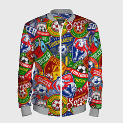 Мужской бомбер Футбольные командные эмблемы pattern