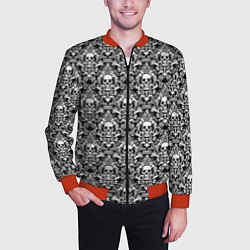 Бомбер мужской Skull patterns, цвет: 3D-красный — фото 2
