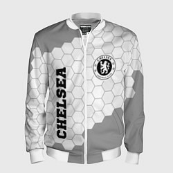 Бомбер мужской Chelsea sport на светлом фоне вертикально, цвет: 3D-белый