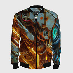 Бомбер мужской Cyber armor - ai art, цвет: 3D-черный
