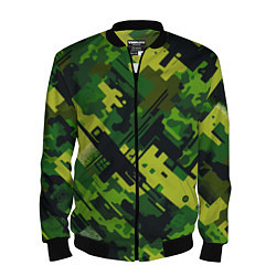 Бомбер мужской Camouflage - pattern ai art, цвет: 3D-черный