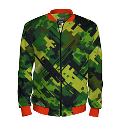 Бомбер мужской Camouflage - pattern ai art, цвет: 3D-красный