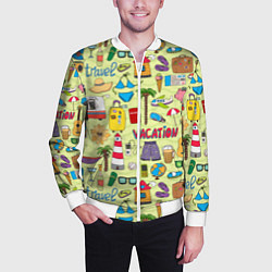 Бомбер мужской Vacation travel, цвет: 3D-белый — фото 2