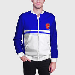 Бомбер мужской Arsenal fc sport geometry, цвет: 3D-белый — фото 2