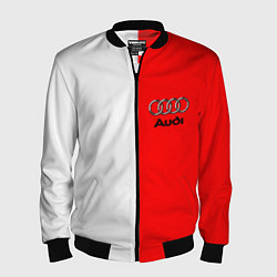 Бомбер мужской AUDI logo полосы, цвет: 3D-черный