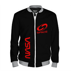 Бомбер мужской Nasa space red logo, цвет: 3D-меланж