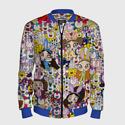 Бомбер мужской Right now NewJeans and Takashi Murakami, цвет: 3D-синий