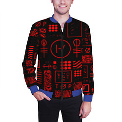 Бомбер мужской Twenty one pilots pattern rock, цвет: 3D-синий — фото 2