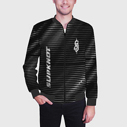 Бомбер мужской Slipknot metal rock lines, цвет: 3D-черный — фото 2