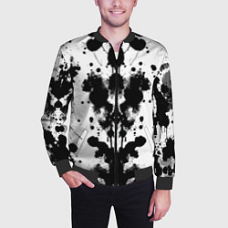 Бомбер мужской The psychedelic Rorschach test - ai art, цвет: 3D-черный — фото 2
