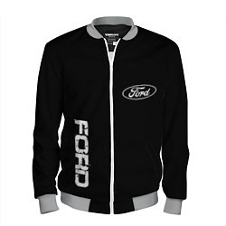 Бомбер мужской Ford logo white steel, цвет: 3D-меланж