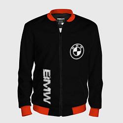 Бомбер мужской BMW logo white auto, цвет: 3D-красный