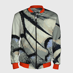 Бомбер мужской Абстракция - крыло бабочки, цвет: 3D-красный